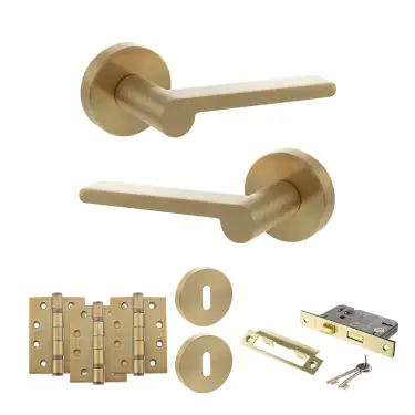 Click Here To Enlarge This Photo Of Atlantic - SPRO218SB Senza Pari Darrio Door Handle Pack - Satin Brass