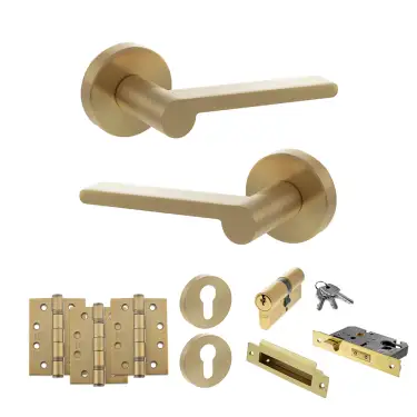 Click Here To Enlarge This Photo Of Atlantic - SPRO218SB Senza Pari Darrio Door Handle Pack - Satin Brass