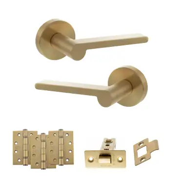 Click Here To Enlarge This Photo Of Atlantic - SPRO218SB Senza Pari Darrio Door Handle Pack - Satin Brass