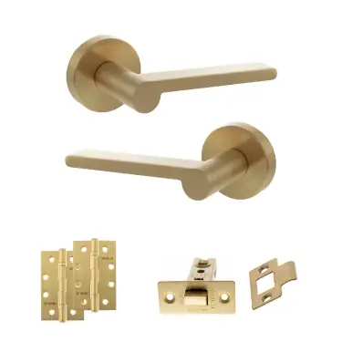 Click Here To Enlarge This Photo Of Atlantic - SPRO218SB Senza Pari Darrio Door Handle Pack - Satin Brass