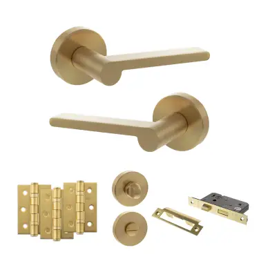 Click Here To Enlarge This Photo Of Atlantic - SPRO218SB Senza Pari Darrio Door Handle Pack - Satin Brass