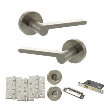 Click Here To Enlarge This Photo Of Atlantic - SPRO218SN Senza Pari Darrio Door Handle Pack - Satin Nickel