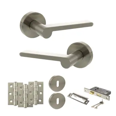 Click Here To Enlarge This Photo Of Atlantic - SPRO218SN Senza Pari Darrio Door Handle Pack - Satin Nickel