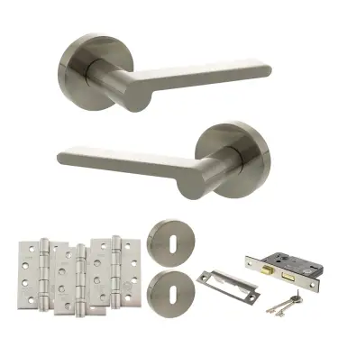 Click Here To Enlarge This Photo Of Atlantic - SPRO218SN Senza Pari Darrio Door Handle Pack - Satin Nickel