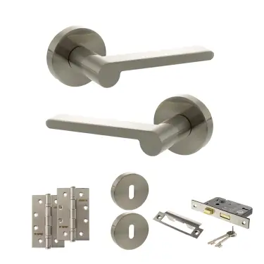 Click Here To Enlarge This Photo Of Atlantic - SPRO218SN Senza Pari Darrio Door Handle Pack - Satin Nickel
