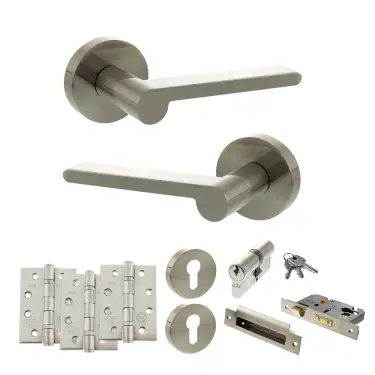Click Here To Enlarge This Photo Of Atlantic - SPRO218SN Senza Pari Darrio Door Handle Pack - Satin Nickel