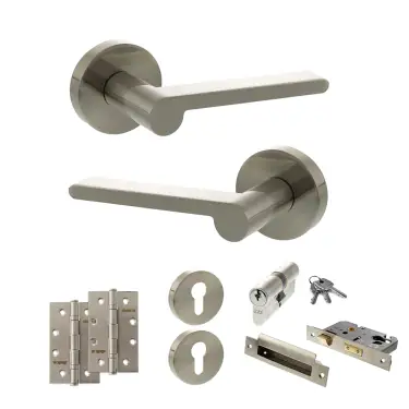 Click Here To Enlarge This Photo Of Atlantic - SPRO218SN Senza Pari Darrio Door Handle Pack - Satin Nickel