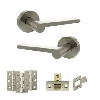 Atlantic - SPRO218SN Senza Pari Darrio Door Handle Pack - Satin Nickel