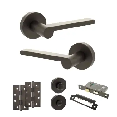 Click Here To Enlarge This Photo Of Atlantic - SPRO218UDB Senza Pari Darrio Door Handle Pack - Urban Dark Bronze