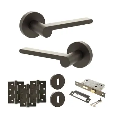 Click Here To Enlarge This Photo Of Atlantic - SPRO218UDB Senza Pari Darrio Door Handle Pack - Urban Dark Bronze