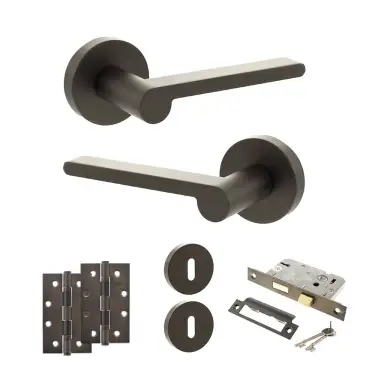 Click Here To Enlarge This Photo Of Atlantic - SPRO218UDB Senza Pari Darrio Door Handle Pack - Urban Dark Bronze