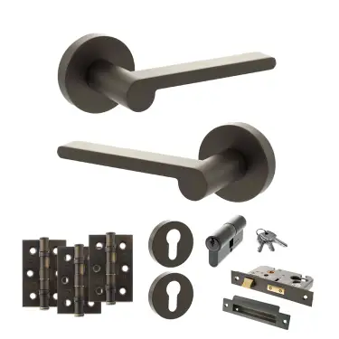 Click Here To Enlarge This Photo Of Atlantic - SPRO218UDB Senza Pari Darrio Door Handle Pack - Urban Dark Bronze