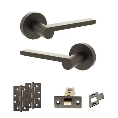 Click Here To Enlarge This Photo Of Atlantic - SPRO218UDB Senza Pari Darrio Door Handle Pack - Urban Dark Bronze