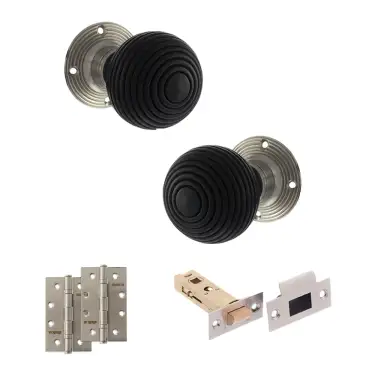 Click Here To Enlarge This Photo Of Atlantic - OE60RREMKSN Old English Whitby Door Knob Pack - Satin Nickel