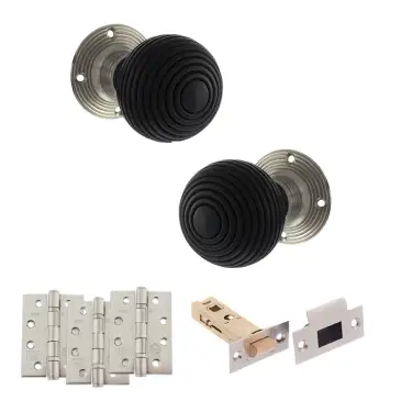 Click Here To Enlarge This Photo Of Atlantic - OE60RREMKSN Old English Whitby Door Knob Pack - Satin Nickel