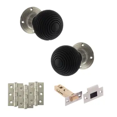 Click Here To Enlarge This Photo Of Atlantic - OE60RREMKSN Old English Whitby Door Knob Pack - Satin Nickel