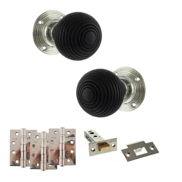 Click Here To Enlarge This Photo Of Atlantic - OE60RREMKPN Old English Whitby Door Knob Pack - Polished Nickel