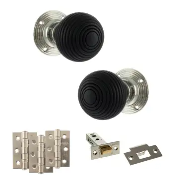 Click Here To Enlarge This Photo Of Atlantic - OE60RREMKPN Old English Whitby Door Knob Pack - Polished Nickel