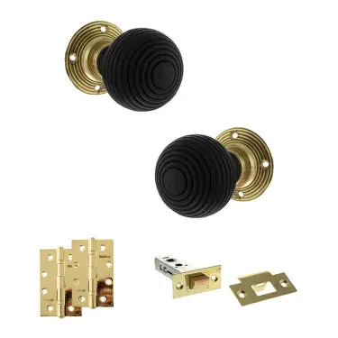 Click Here To Enlarge This Photo Of Atlantic - OE60RREMKPB Old English Whitby Door Knob Pack - Polished Brass