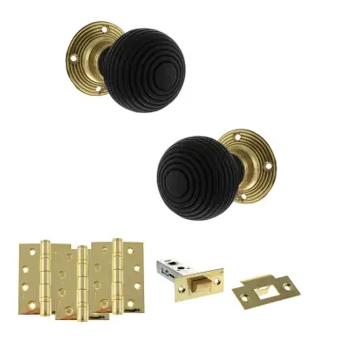 Click Here To Enlarge This Photo Of Atlantic - OE60RREMKPB Old English Whitby Door Knob Pack - Polished Brass
