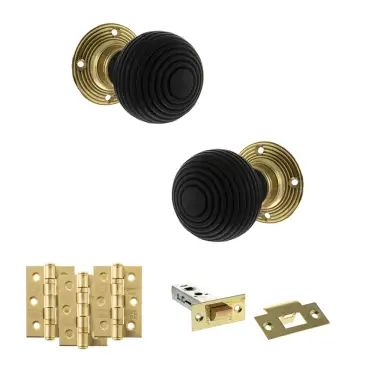 Click Here To Enlarge This Photo Of Atlantic - OE60RREMKPB Old English Whitby Door Knob Pack - Polished Brass