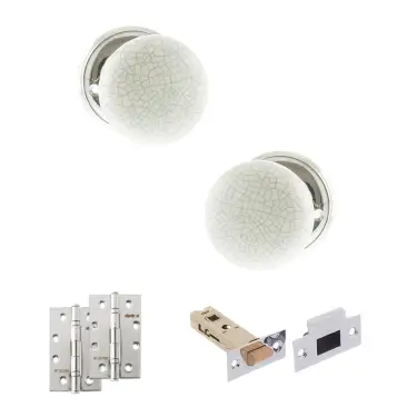Click Here To Enlarge This Photo Of Atlantic - OE59CMKWHPC Old English Skipton Door Knob Pack - Polished Chrome