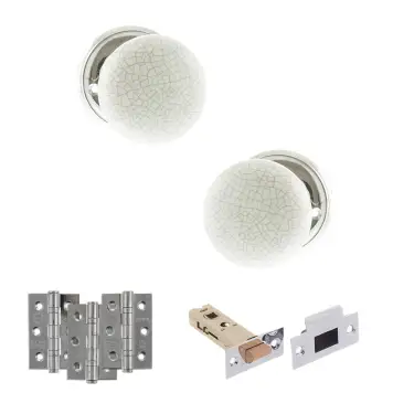 Click Here To Enlarge This Photo Of Atlantic - OE59CMKWHPC Old English Skipton Door Knob Pack - Polished Chrome