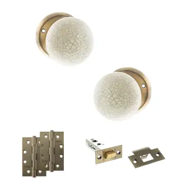 Click Here To Enlarge This Photo Of Atlantic - OE59CMKCAB Old English Skipton Door Knob Pack - Antique Brass