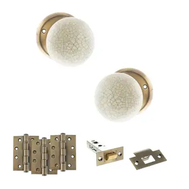 Click Here To Enlarge This Photo Of Atlantic - OE59CMKCAB Old English Skipton Door Knob Pack - Antique Brass