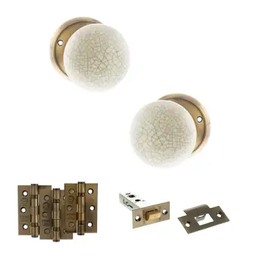 Click Here To Enlarge This Photo Of Atlantic - OE59CMKCAB Old English Skipton Door Knob Pack - Antique Brass