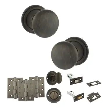 Click Here To Enlarge This Photo Of Atlantic - OE58MMKUB Old English Harrogate Door Knob Pack - Urban Bronze