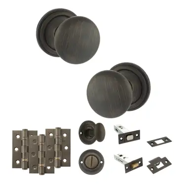 Click Here To Enlarge This Photo Of Atlantic - OE58MMKUB Old English Harrogate Door Knob Pack - Urban Bronze