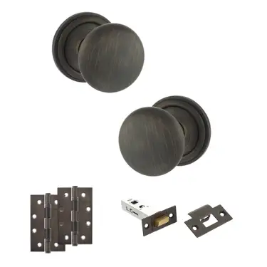 Click Here To Enlarge This Photo Of Atlantic - OE58MMKUB Old English Harrogate Door Knob Pack - Urban Bronze