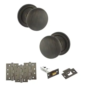 Click Here To Enlarge This Photo Of Atlantic - OE58MMKUB Old English Harrogate Door Knob Pack - Urban Bronze