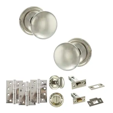 Click Here To Enlarge This Photo Of Atlantic - OE58MMKPN Old English Harrogate Door Knob Pack - Polished Nickel