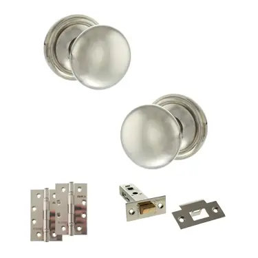Click Here To Enlarge This Photo Of Atlantic - OE58MMKPN Old English Harrogate Door Knob Pack - Polished Nickel