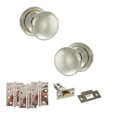 Click Here To Enlarge This Photo Of Atlantic - OE58MMKPN Old English Harrogate Door Knob Pack - Polished Nickel
