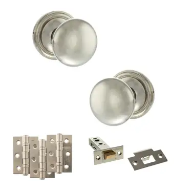 Click Here To Enlarge This Photo Of Atlantic - OE58MMKPN Old English Harrogate Door Knob Pack - Polished Nickel