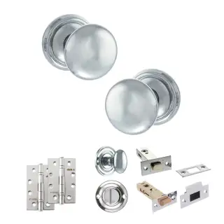 Atlantic - OE58MMKPC Old English Harrogate Door Knob Pack - Polished Chrome