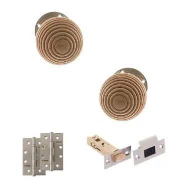 Click Here To Enlarge This Photo Of Atlantic - OE57RMKSN Old English Bridlington Door Knob Pack - Satin Nickel