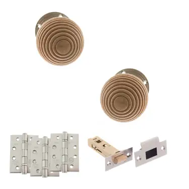 Click Here To Enlarge This Photo Of Atlantic - OE57RMKSN Old English Bridlington Door Knob Pack - Satin Nickel