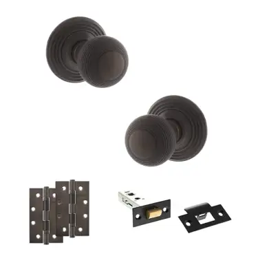 Click Here To Enlarge This Photo Of Atlantic - OE50RMKUDB Old English Ripon Door Knob Pack - Urban Dark Bronze