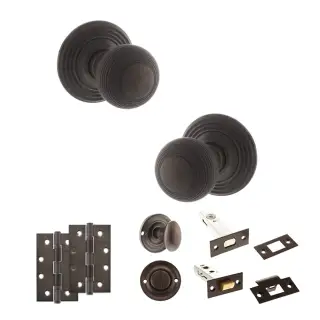 Atlantic - OE50RMKUDB Old English Ripon Door Knob Pack - Urban Dark Bronze