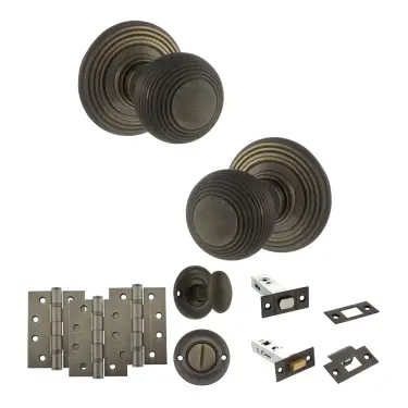 Click Here To Enlarge This Photo Of Atlantic - OE50RMKUB Old English Ripon Door Knob Pack - Urban Bronze