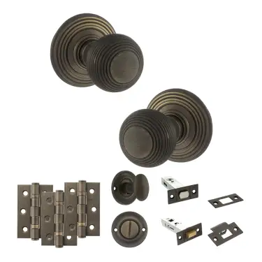 Click Here To Enlarge This Photo Of Atlantic - OE50RMKUB Old English Ripon Door Knob Pack - Urban Bronze
