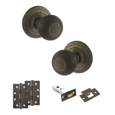 Click Here To Enlarge This Photo Of Atlantic - OE50RMKUB Old English Ripon Door Knob Pack - Urban Bronze