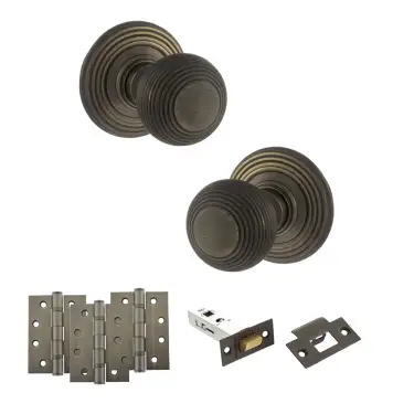 Click Here To Enlarge This Photo Of Atlantic - OE50RMKUB Old English Ripon Door Knob Pack - Urban Bronze