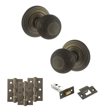 Click Here To Enlarge This Photo Of Atlantic - OE50RMKUB Old English Ripon Door Knob Pack - Urban Bronze