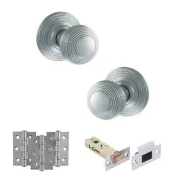 Click Here To Enlarge This Photo Of Atlantic - OE50RMKSC Old English Ripon Door Knob Pack - Satin Chrome