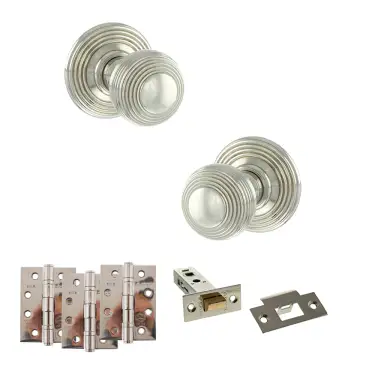 Click Here To Enlarge This Photo Of Atlantic - OE50RMKPN Old English Ripon Door Knob Pack - Polished Nickel